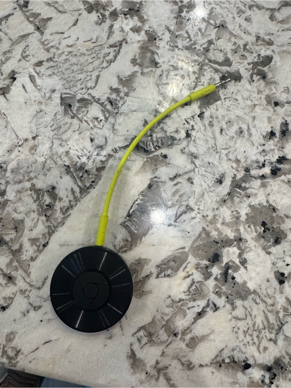 Google Chromecast Audio - Black with Yellow Cable